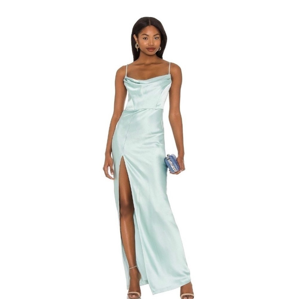 Nookie Dream Draped Gown in Mint Sz Medium. NWT - Picture 5 of 15
